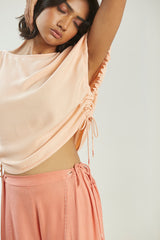 Apricot Crop Top