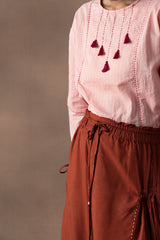 Farah ruffled palazzo pants