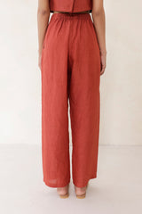 Olen buttoned trouser- Rust