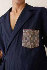 Elan wrap shirt- Navy