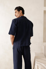 Elan wrap shirt- Navy