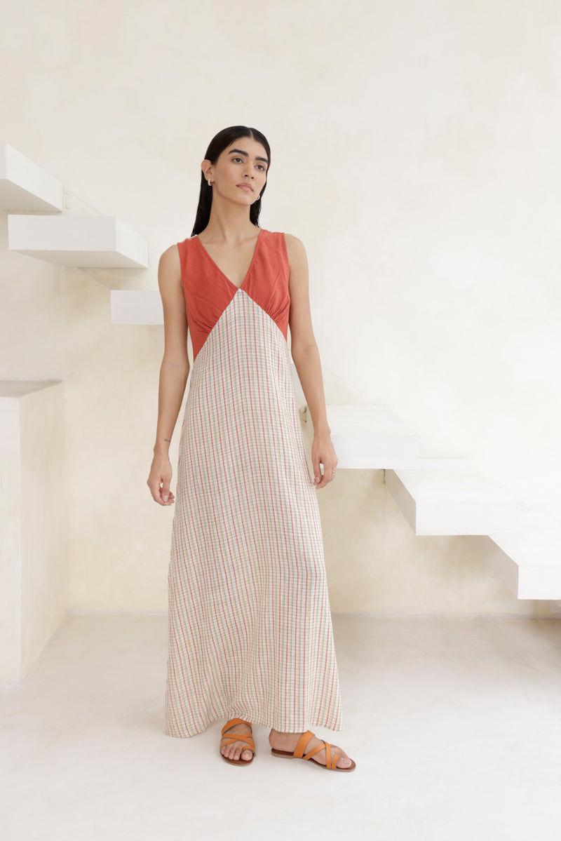 Iris check dress