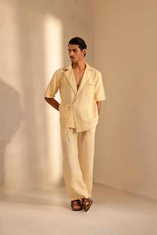 Elan wrap shirt- Beige