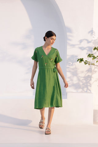 Meadow embroidered dress