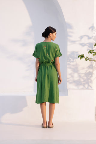 Meadow embroidered dress
