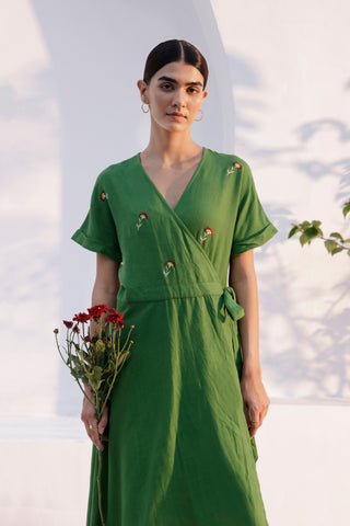 Meadow embroidered dress