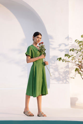 Meadow embroidered dress