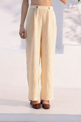 Olen buttoned trouser- Beige