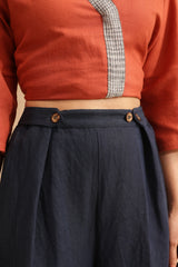 Audre Buttoned Trouser (Indigo)