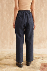 Audre Buttoned Trouser (Indigo)