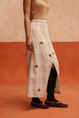Sage Asymmetrical Skirt (Navy)