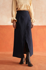 Sage asymmetrical skirt (Indigo)