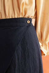 Sage asymmetrical skirt (Indigo)