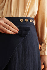 Sage asymmetrical skirt (Indigo)